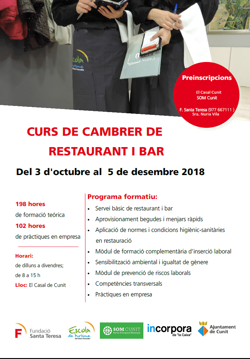 You are currently viewing Curs de cambrer/a de restaurant i bar