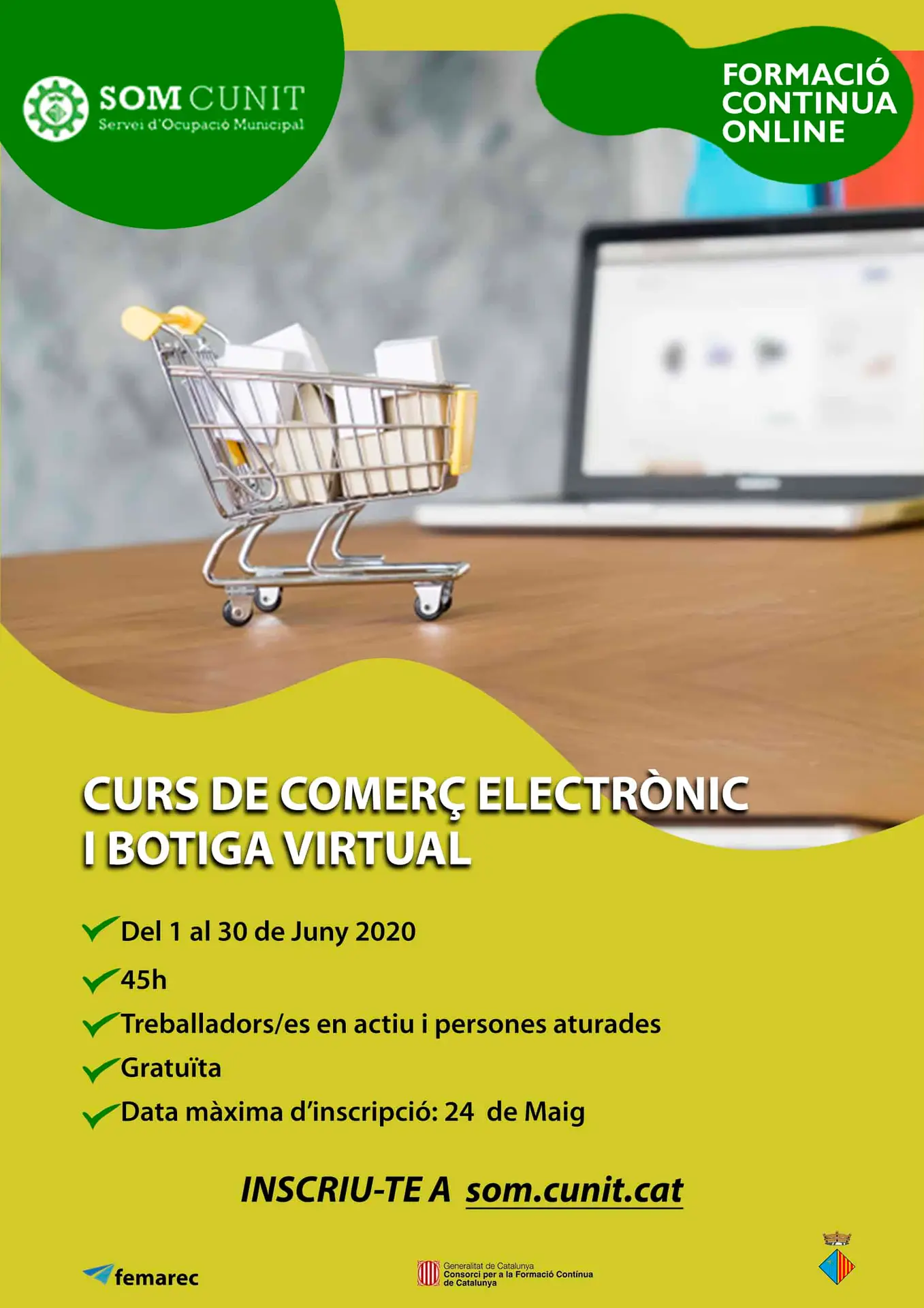 Actualment esteu veient Obert el període d’inscripció de: Comerç electrònic i botiga virtual (45h)
