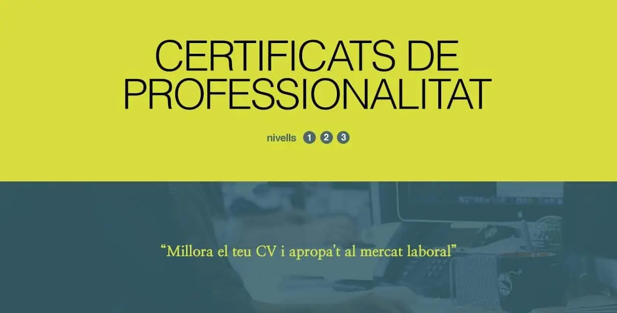 Actualment esteu veient Vols començar l’any formant-te? noves formacions de certificat de professionalitat