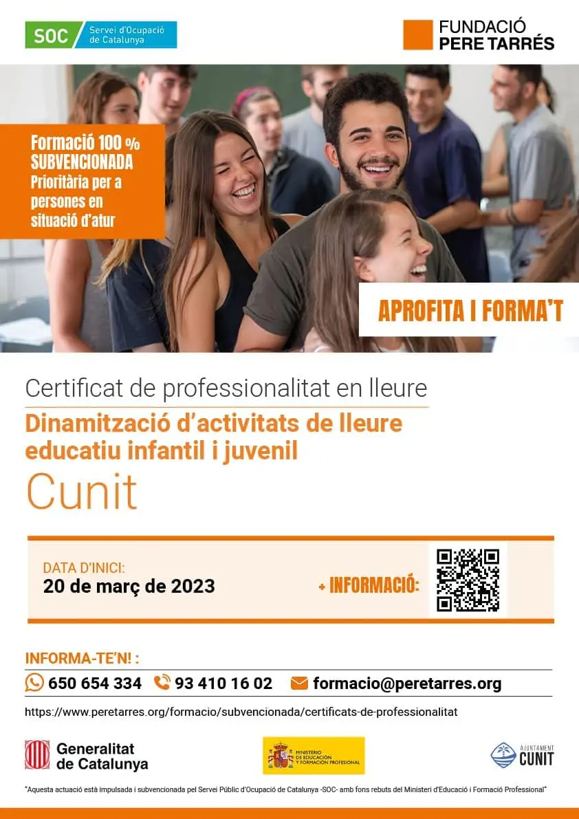 Actualment esteu veient Certificat de Professionalitat en lleure