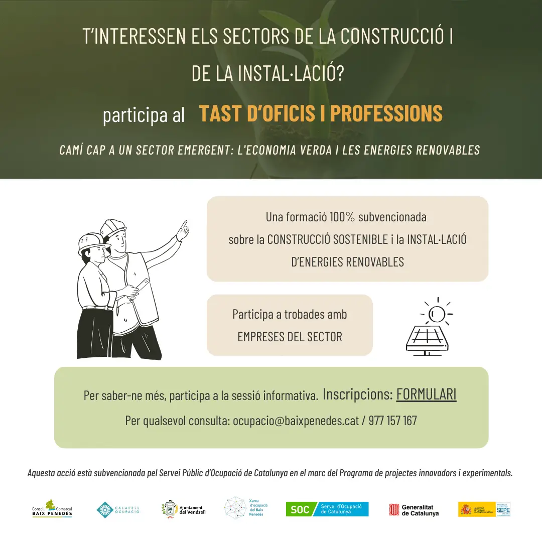 Actualment esteu veient Tast d´oficis i professions per al sector de la construcció i instalació