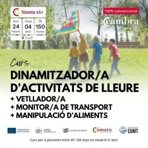 CURS DE DINAMITZADOR/A D'ACTIVITATS DE LLEURE 2 Imatgen de CURS DE DINAMITZADOR/A D'ACTIVITATS DE LLEURE 1